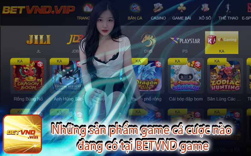 Những sản phẩm game cá cược nào đang có tại BETVND game